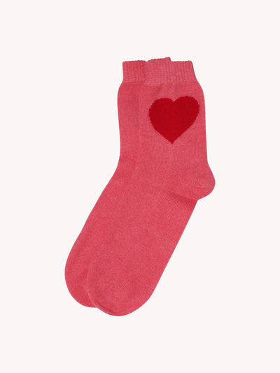 CASHMERE HEART SOCKS