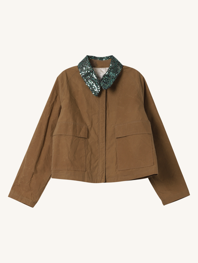 Sequin Collar Jacket