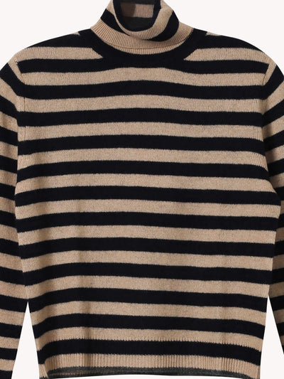 Little Stripe Roll Collar Sweater