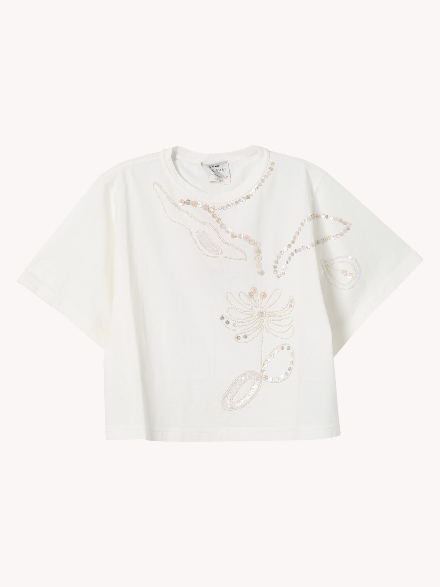 EMBELLISHED COTTON JERSEY T-SHIRT