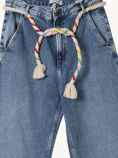 Straight Leg Jean with Rope Belt
