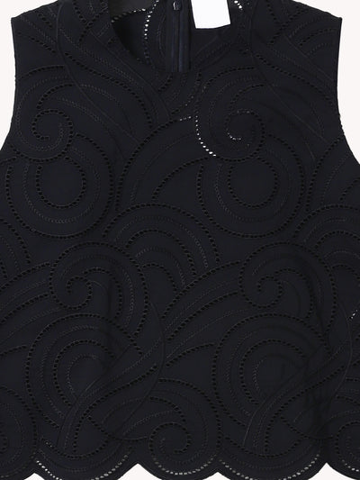 Eyelet Sleeveless Shirt