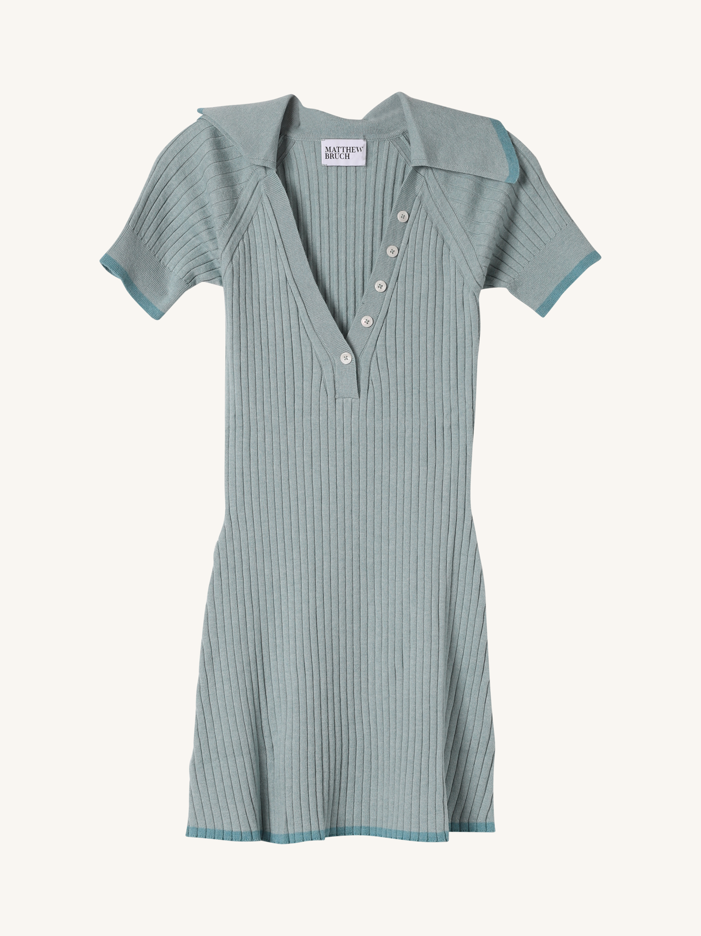 Polo Rib Knit Mini Dress