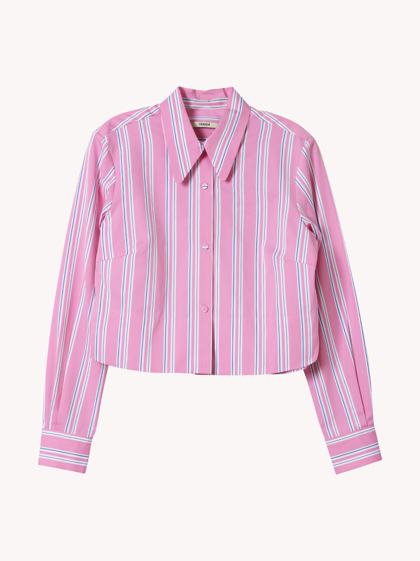 CROPPED CANDY STRIPE SHIRT