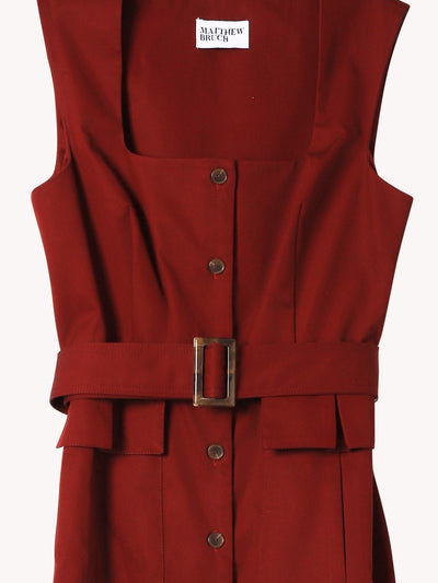 Apron Cargo Midi Dress