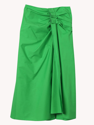 RUCHED MIDI SKIRT