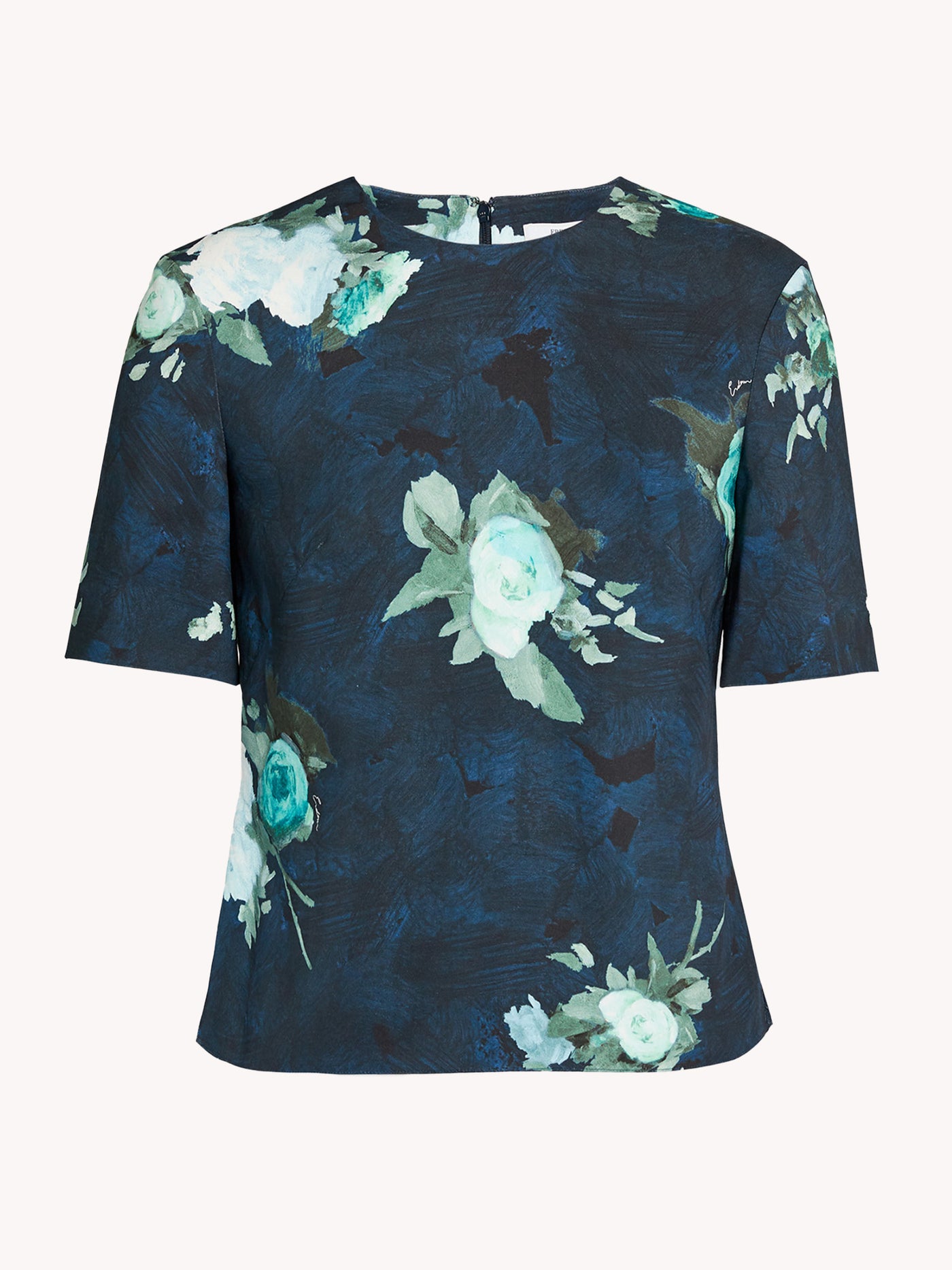 Abstract Rose Short Sleeve Top