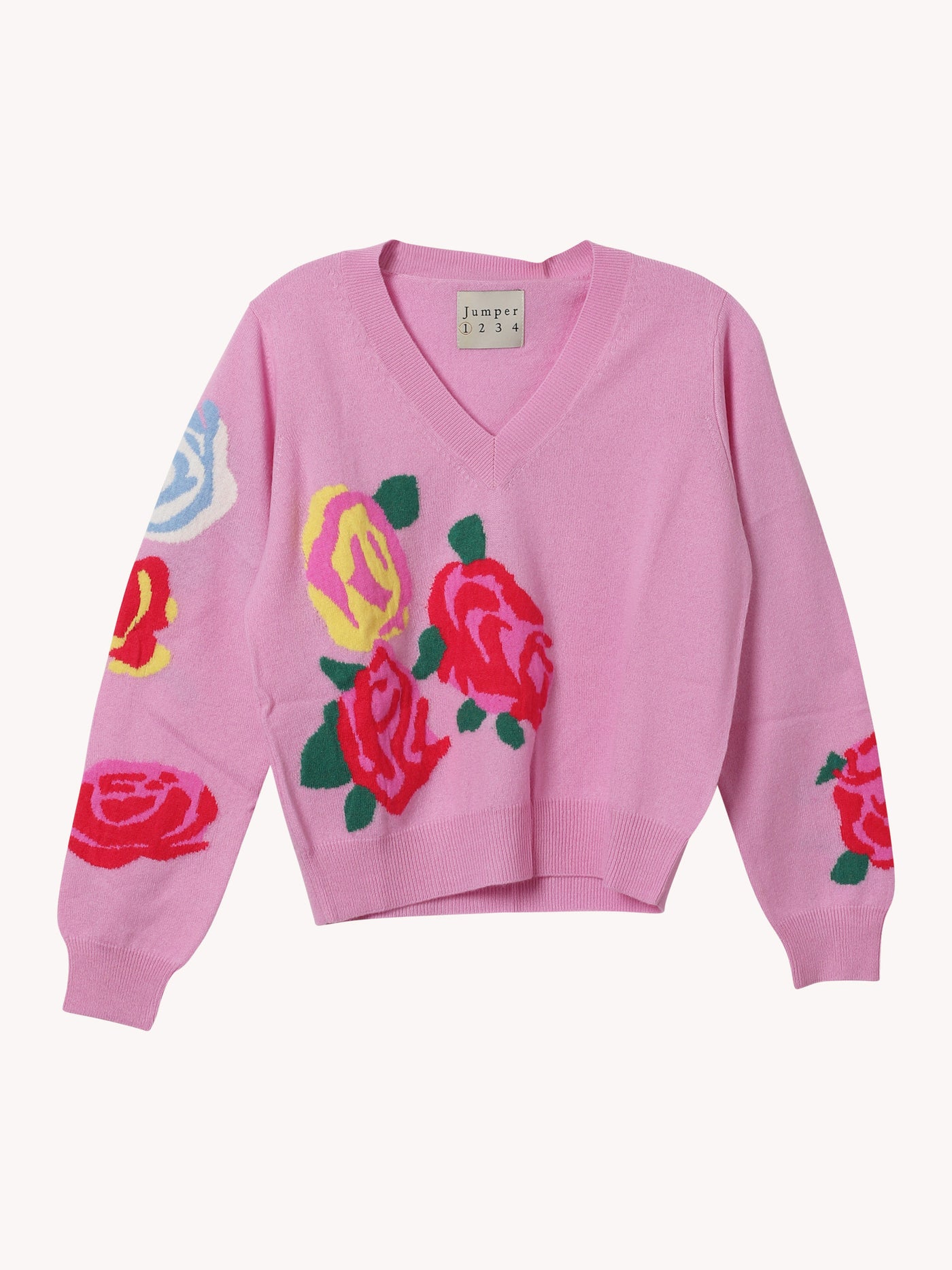 Flower Vee Sweater