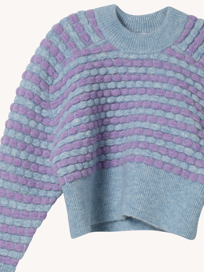 Bubble Knit Striped Sweater