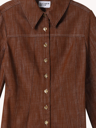 Mutton Sleeve Mini Dress
