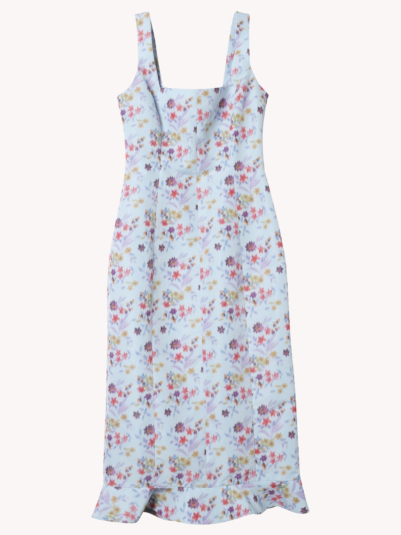 TABITHA BLUE AND PINK IKAT DRESS