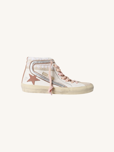 Nappa Leather & Macramé Slide Sneaker