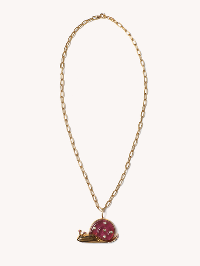 Large Snail Pendant Necklace