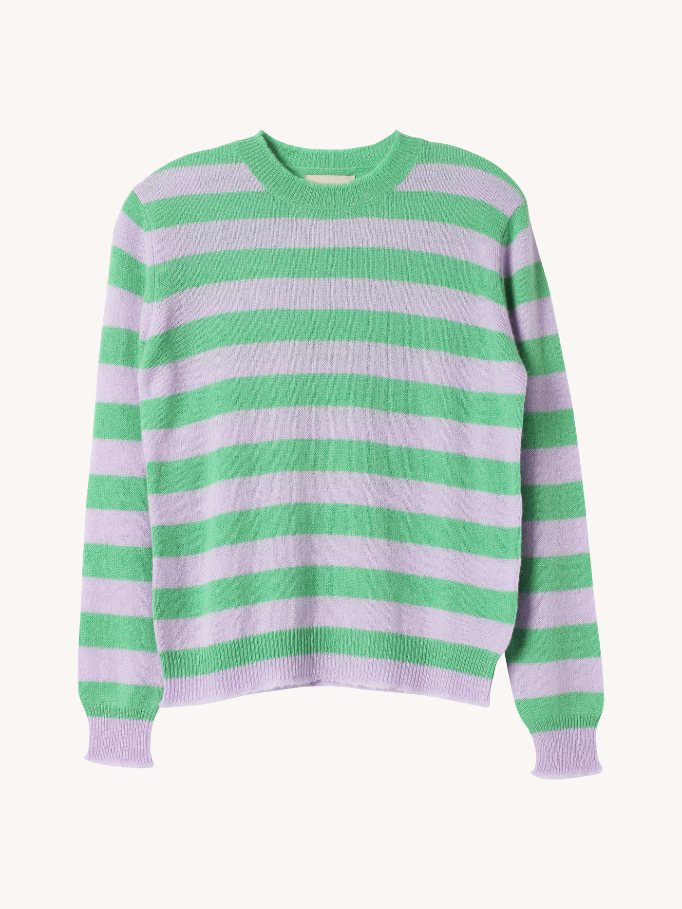 Striped Distressed Crew Sweater