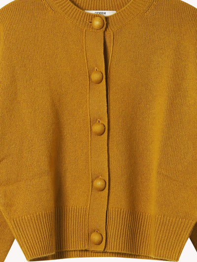 Yellow Cashmere Cardigan