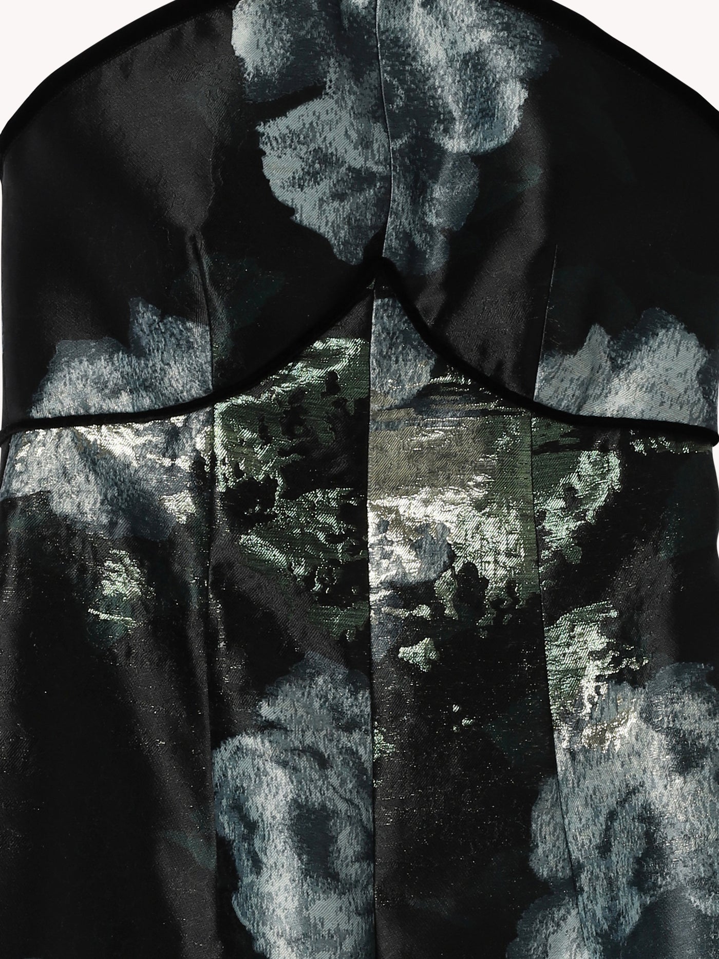 Domino Metallic Watercolor Halter Midi Dress