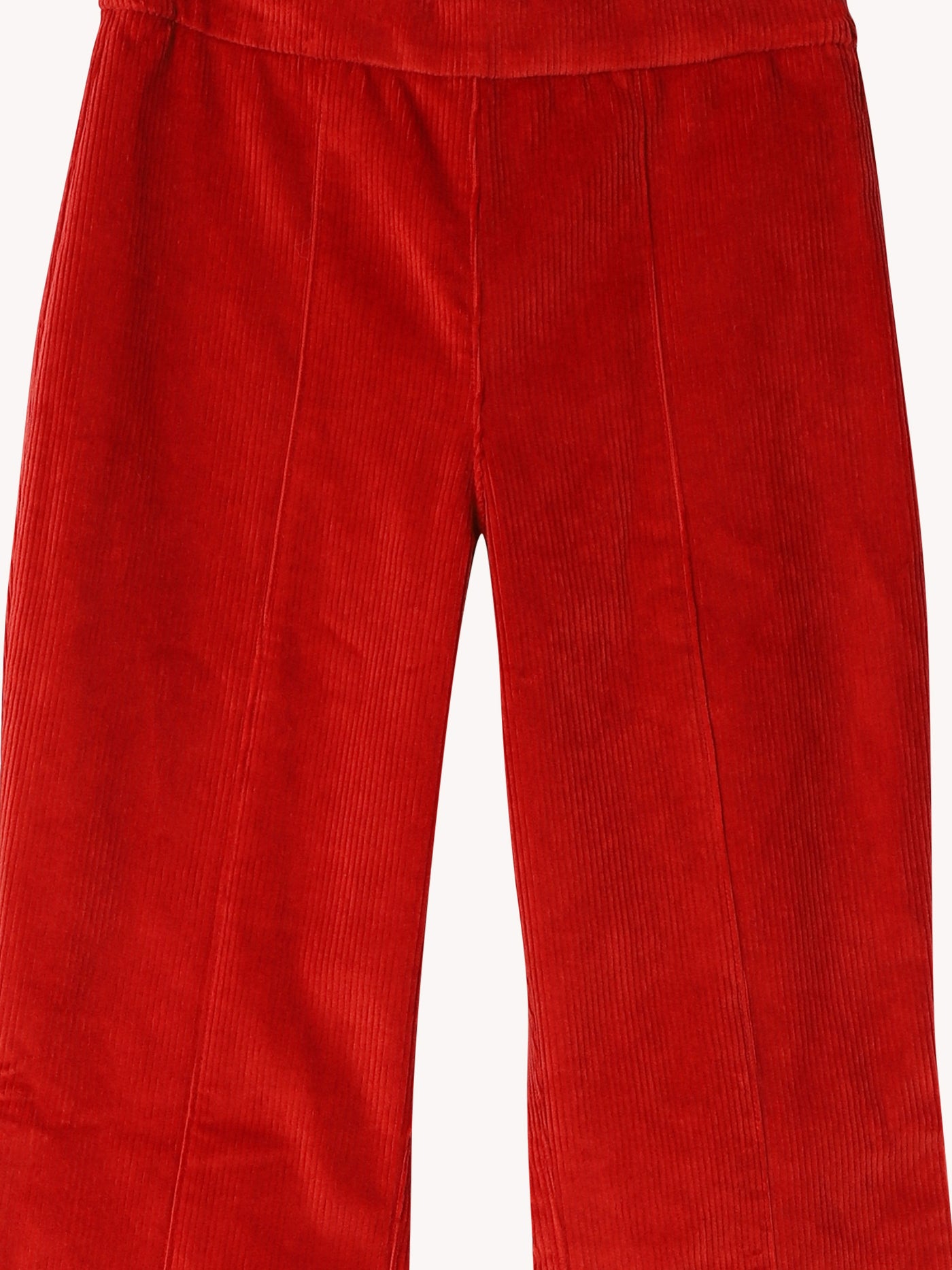Ankle Flare Corduroy Legging in Red