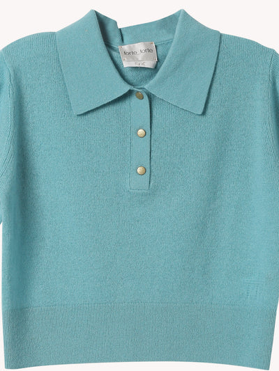 BRUSHED CASHMERE & WOOL SLIM FIT POLO