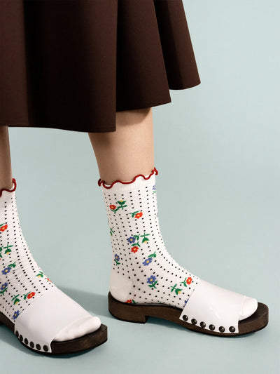 Dottie Floral Crew Socks