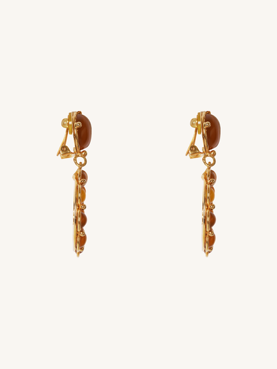 Flower Candy Earrings in Yellow Onyx