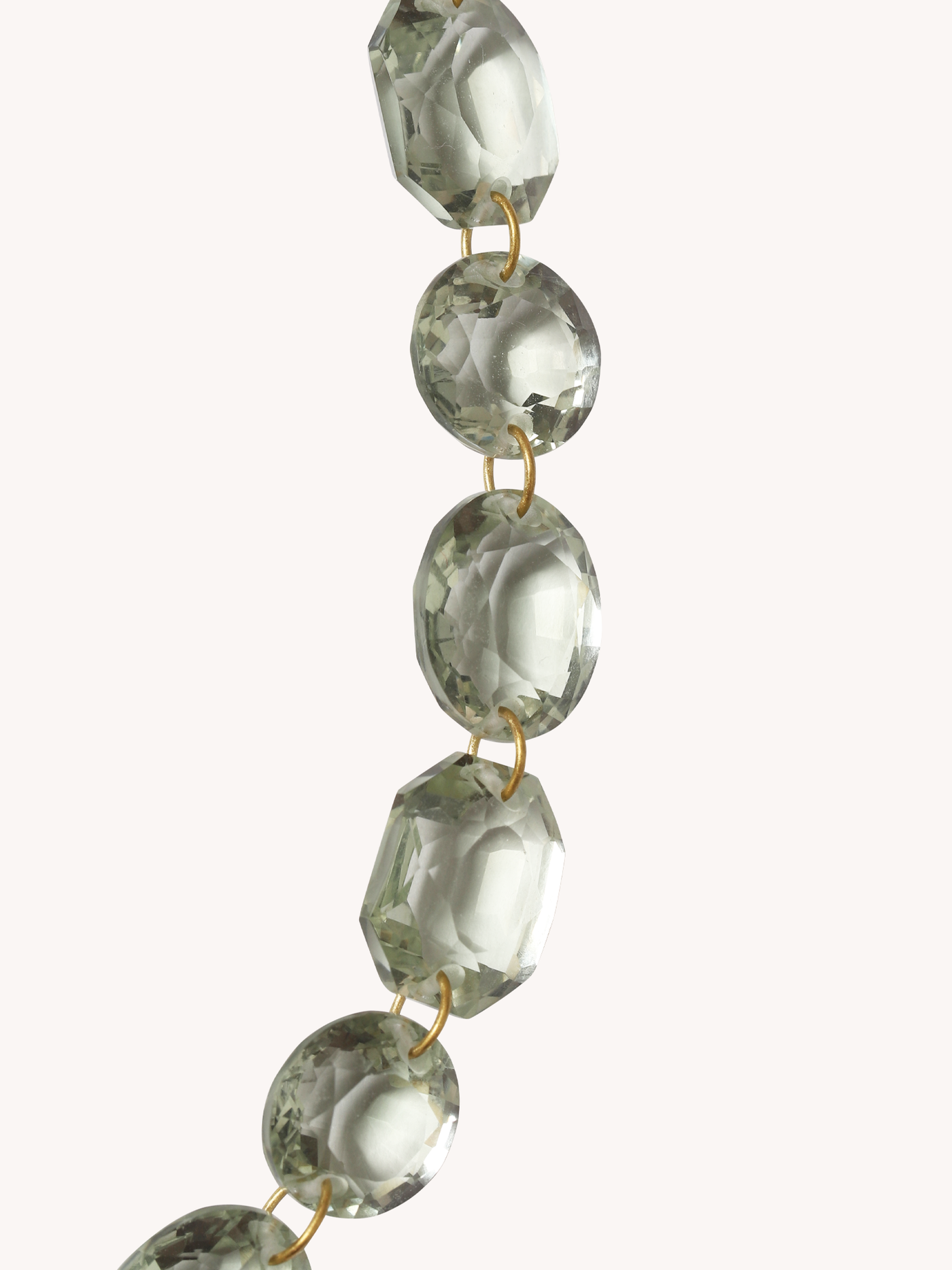 20K YELLOW GOLD & GREEN QUARTZ SPRING NECKLACE