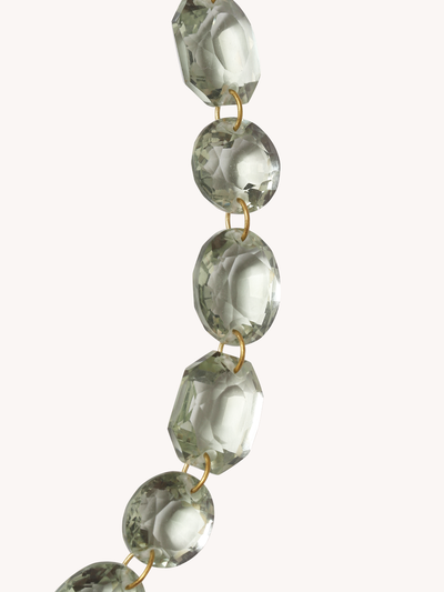 20K YELLOW GOLD & GREEN QUARTZ SPRING NECKLACE