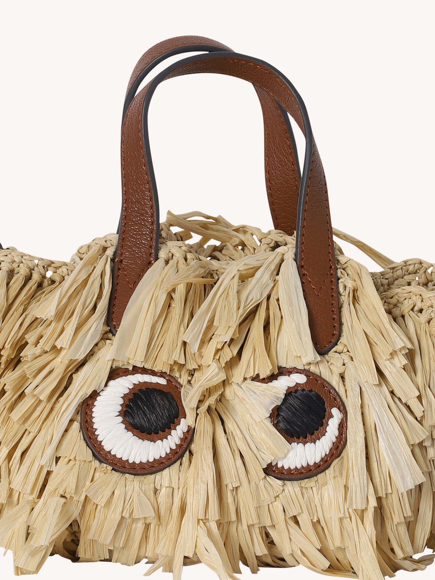 SMALL DRAWSTRING TOTE WITH SHAG EYES