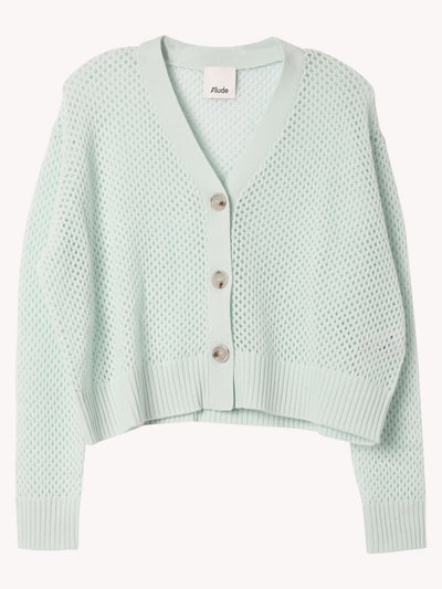 V Cardigan in Flower Milk