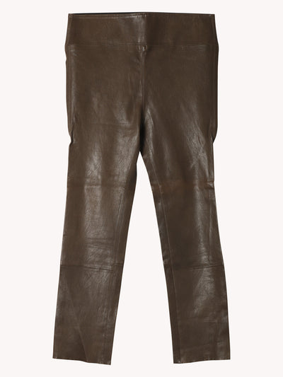 3/4 Kick Leather Legging in Mink