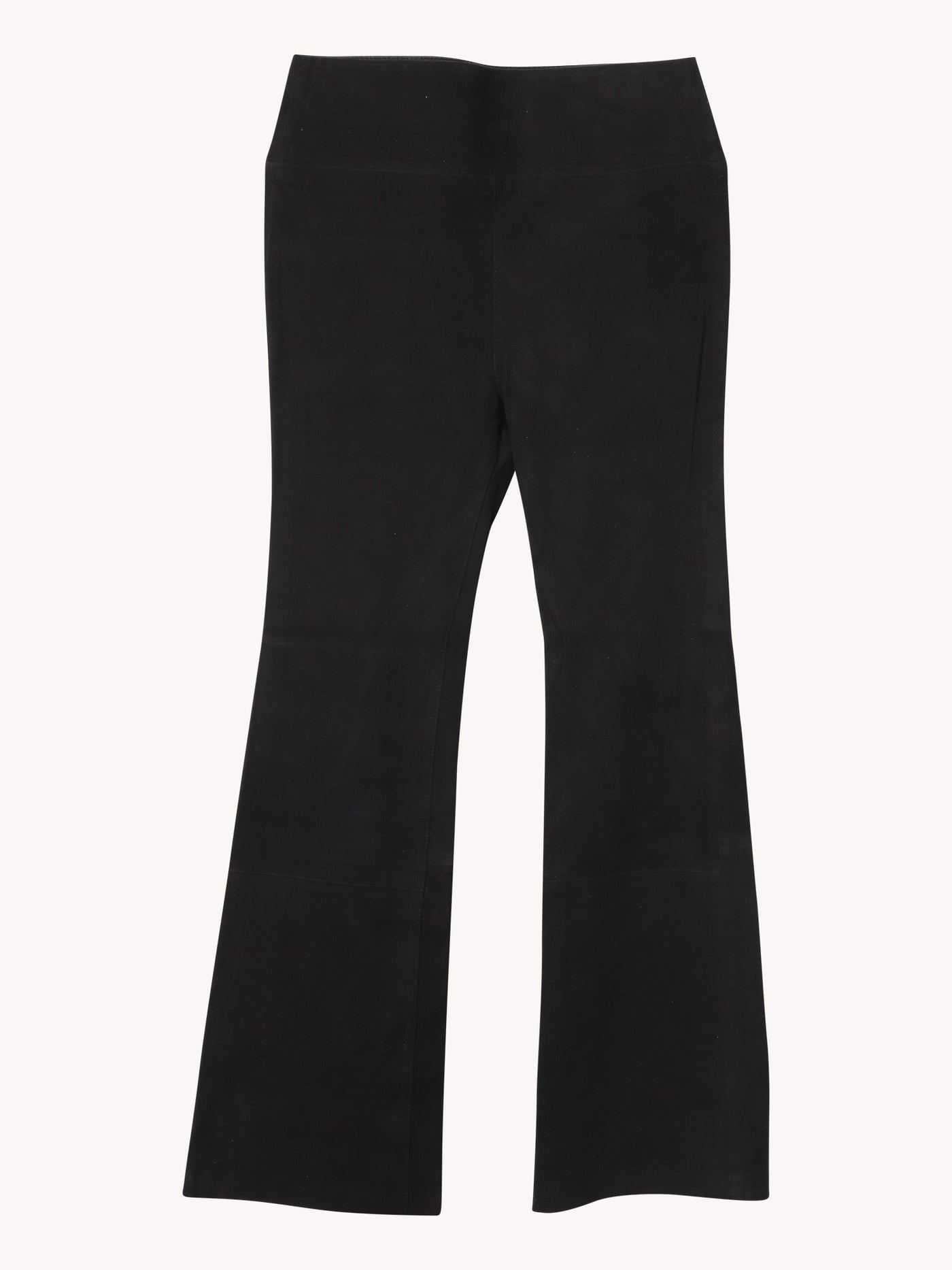 Crop Flare Suede Legging in Black