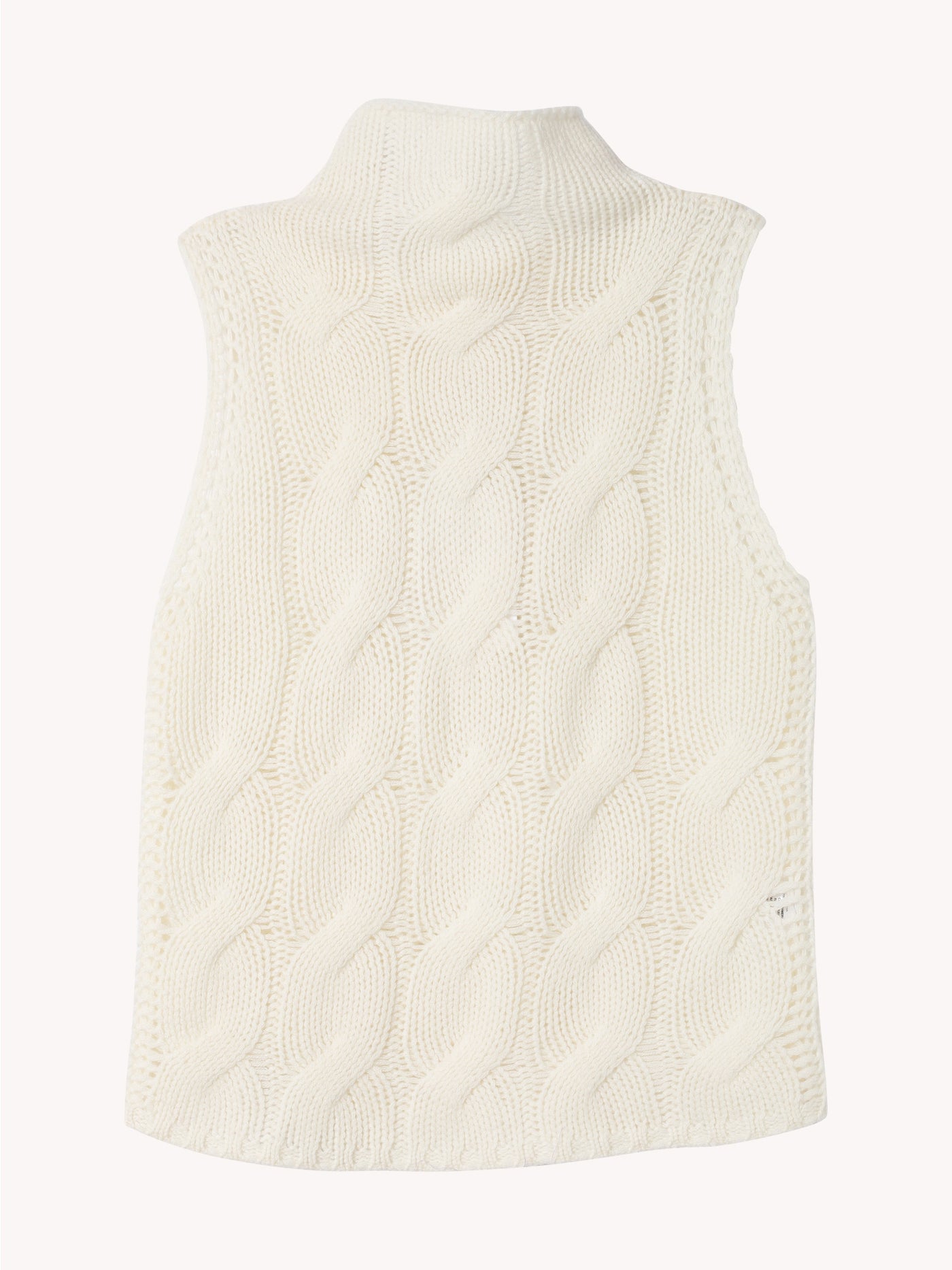 Salvia Sleeveless Cable Turtleneck