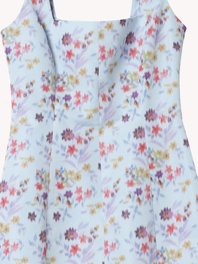 TABITHA BLUE AND PINK IKAT DRESS