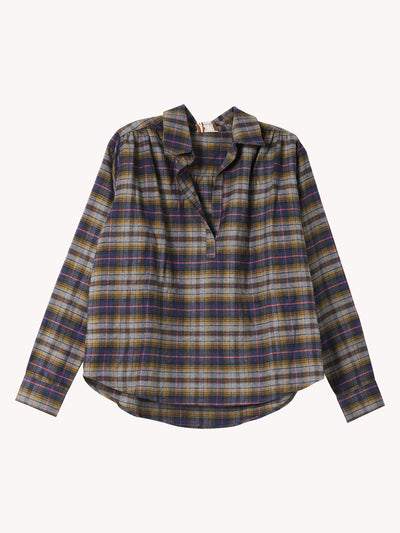 FLANNEL CELESTE TOP