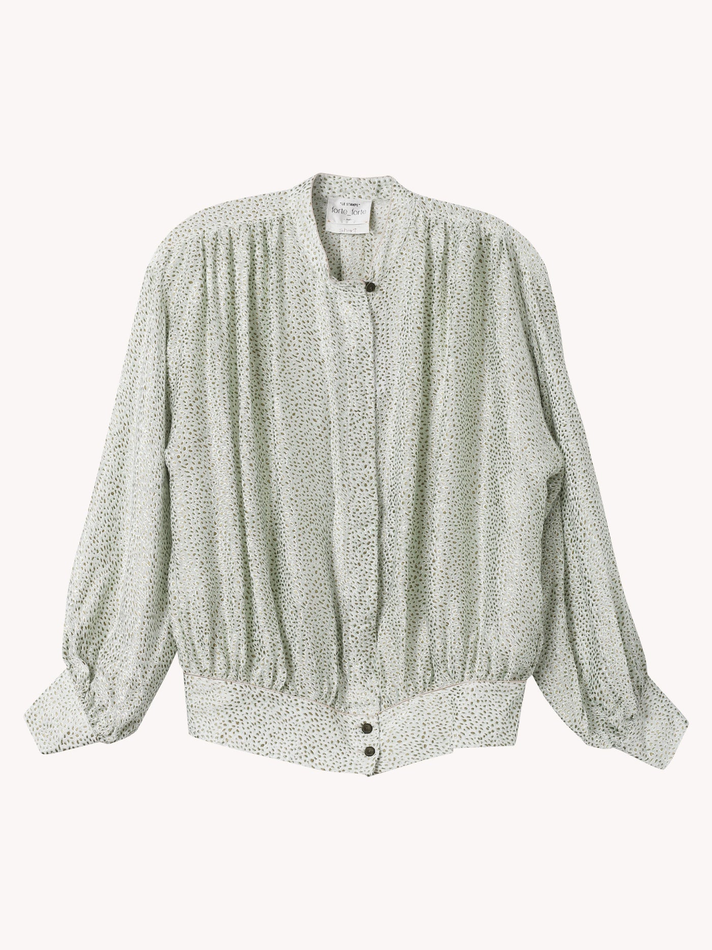LES PETITES POIS PRINT DEVORE VI/SE SATIN SHIRT