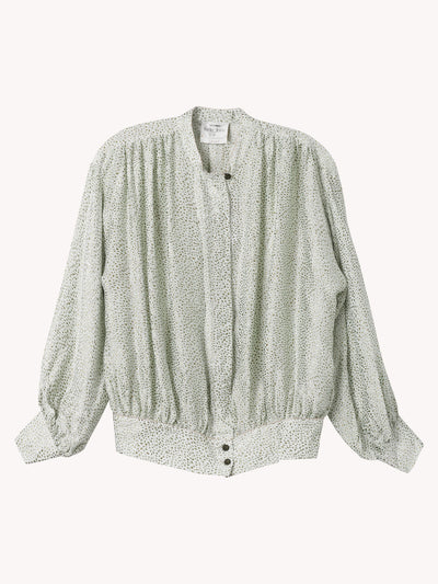 LES PETITES POIS PRINT DEVORE VI/SE SATIN SHIRT