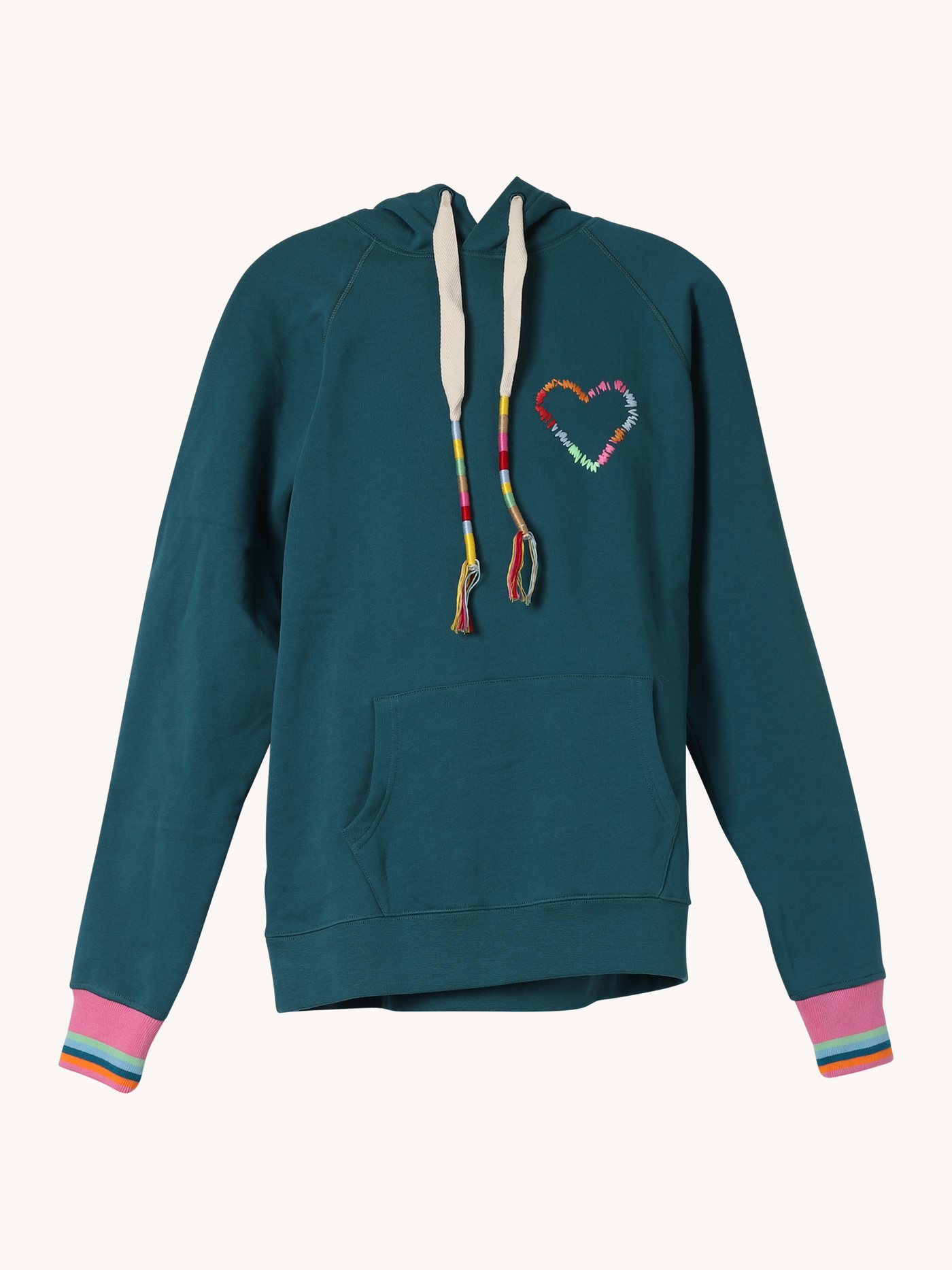 Heart Embroidered Hoodie