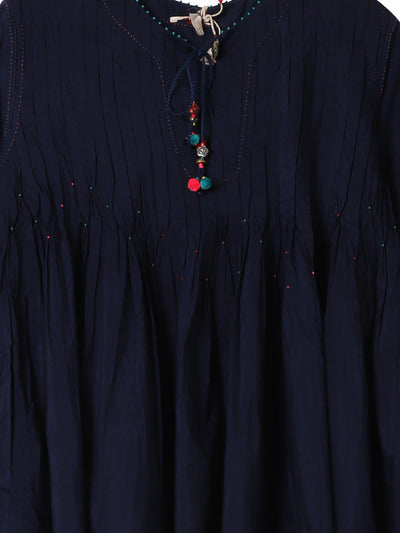 Navy Open Neck Tunic