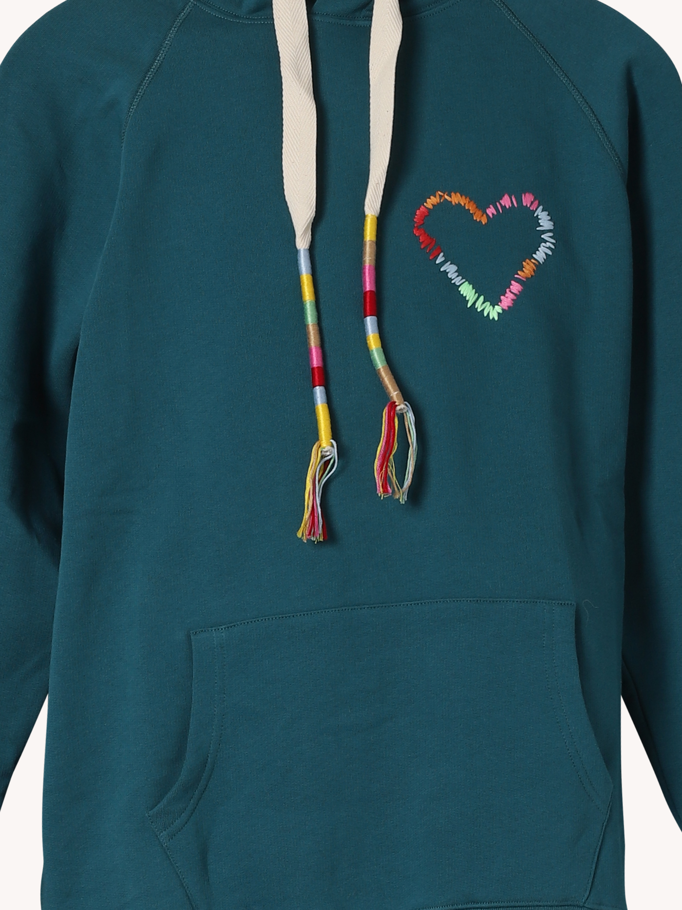 Heart Embroidered Hoodie