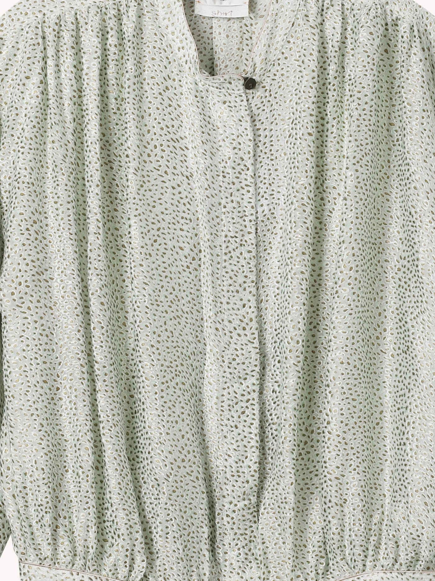 LES PETITES POIS PRINT DEVORE VI/SE SATIN SHIRT