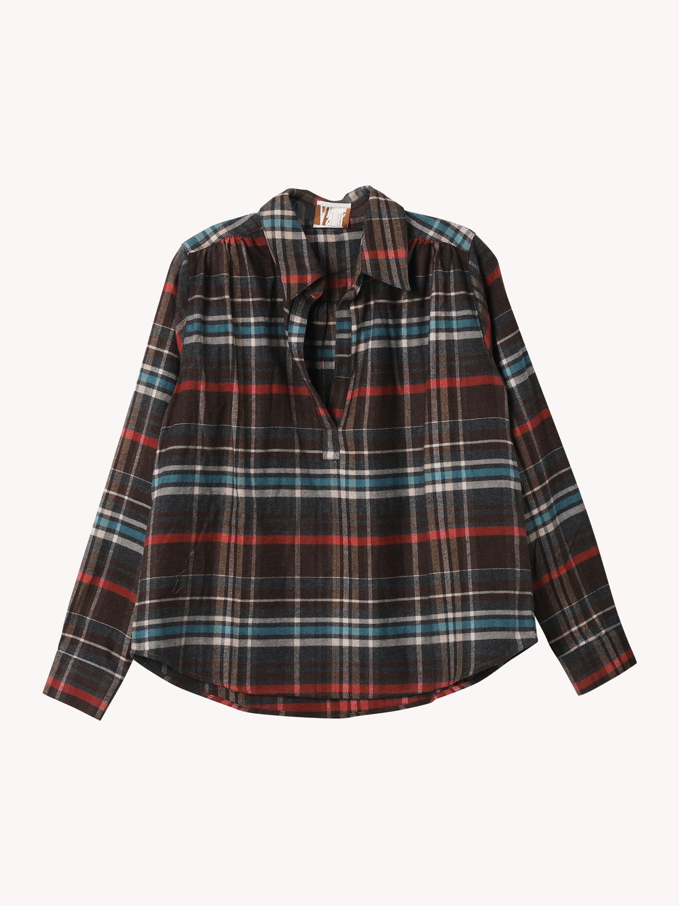 FLANNEL CELESTE TOP