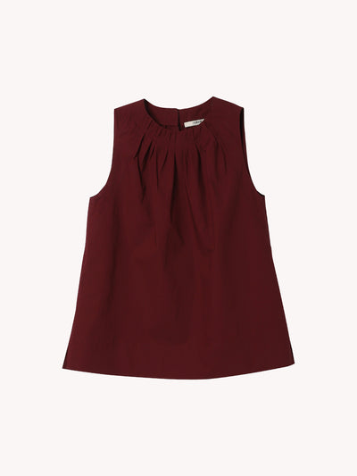 Sleeveless Poplin Top