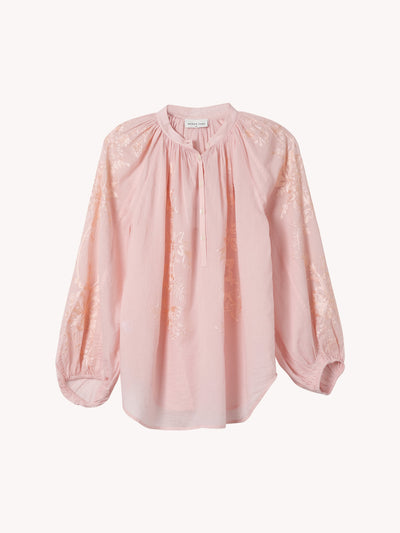 Embroidered Voile Blouse
