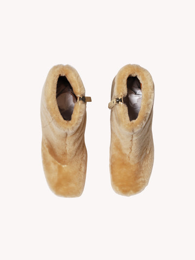 SHEEPSKIN ANKLE BOOTS