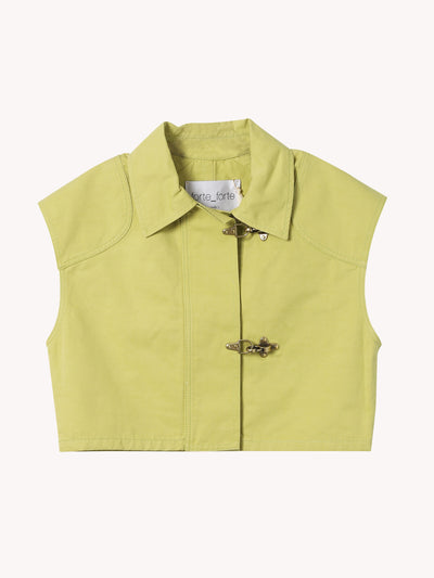 CHIC COTTON LINEN HOOK VEST