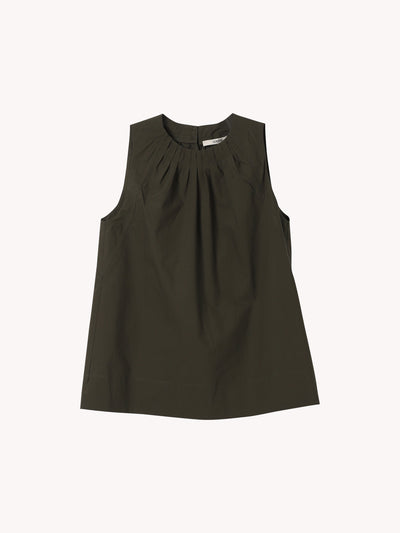 Sleeveless Poplin Top