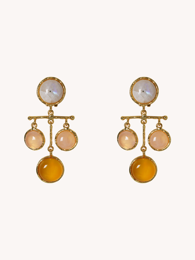 Libra Earring in Moonstone