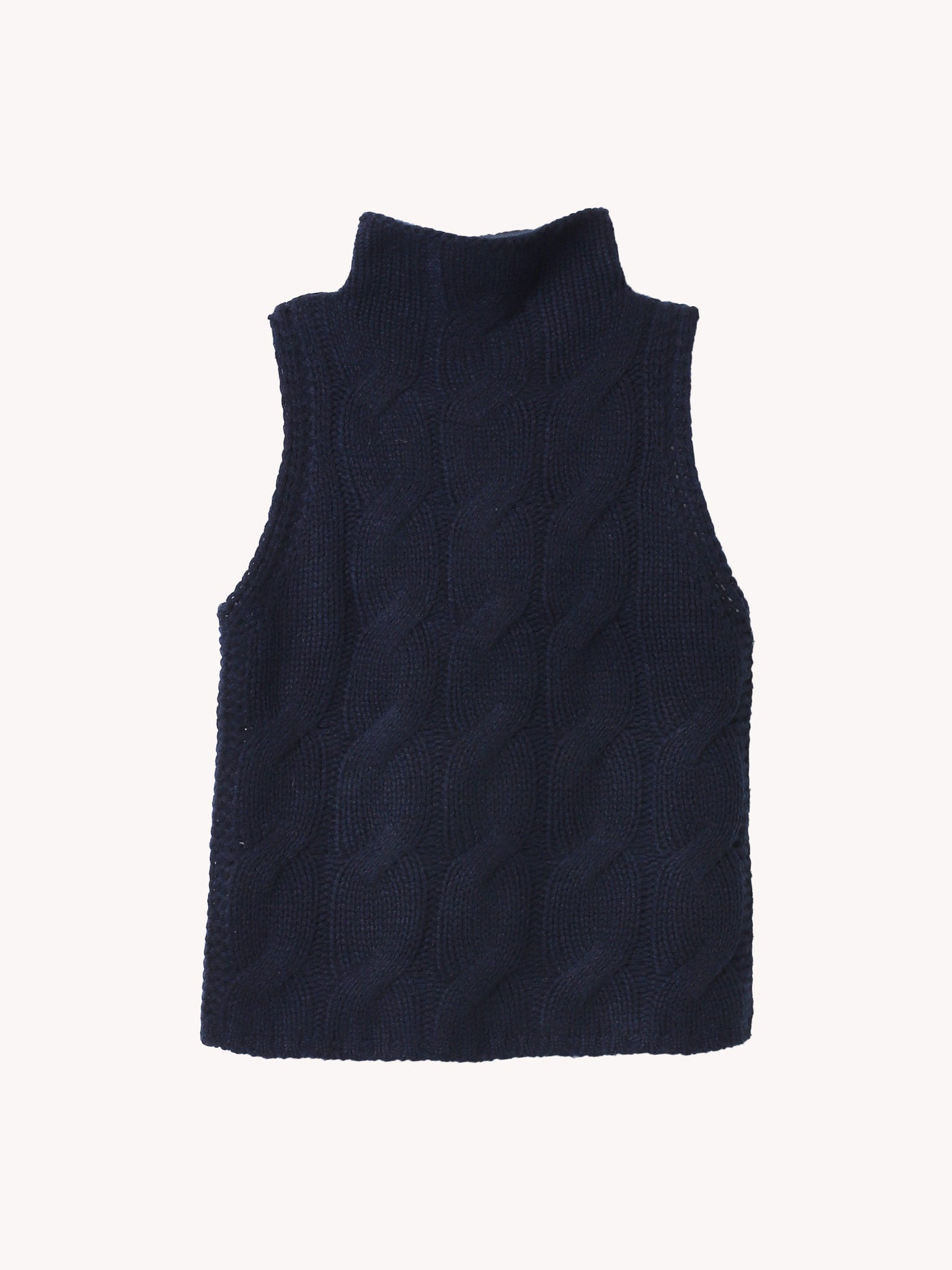 SALVIA SLEEVELESS CABLE TURTLENECK