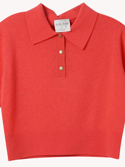 BRUSHED CASHMERE & WOOL SLIM FIT POLO
