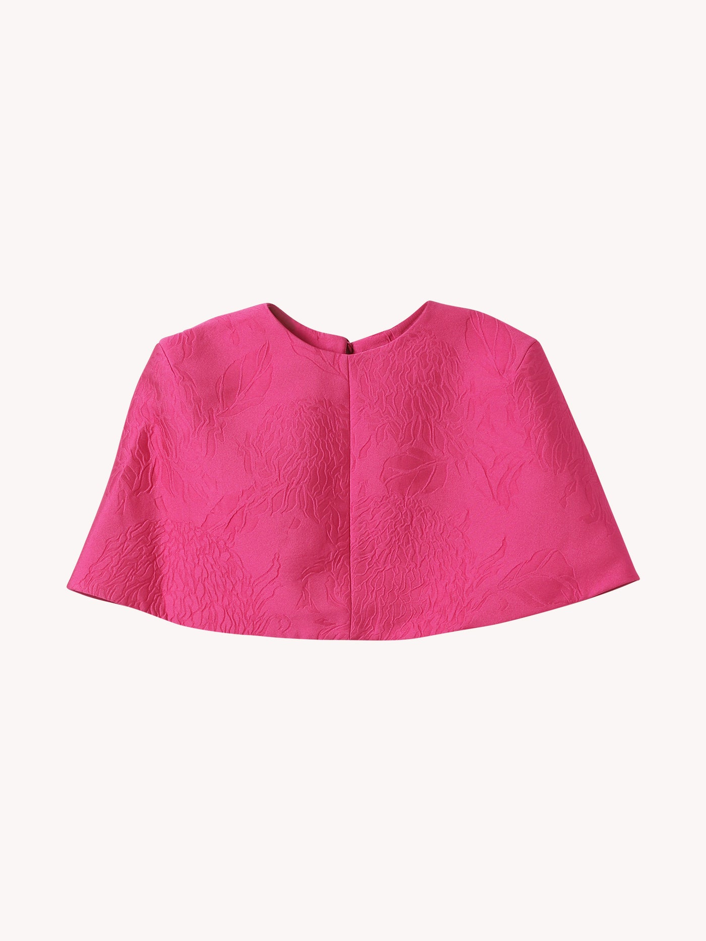 HOT PINK EMBOSSED CLOQUE CAPE