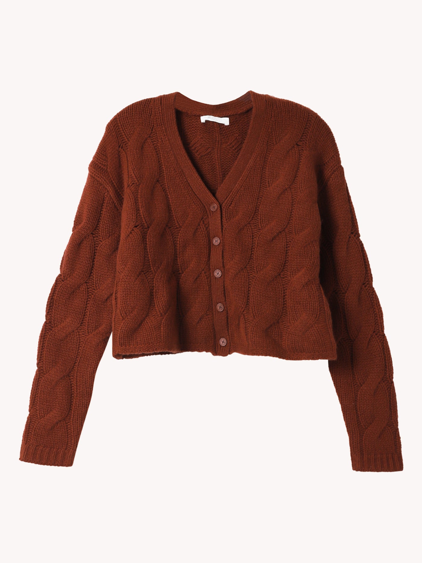JOLIE V NECK CROPPED CABLE CARDIGAN